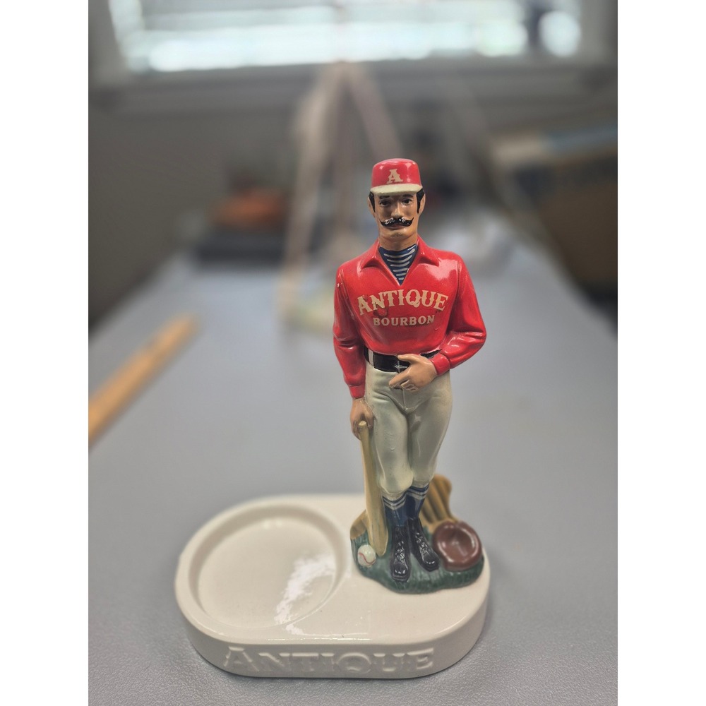 Vintage 1963 Antique Bourbon Baseball Player Bar Display Frankfort Distillers